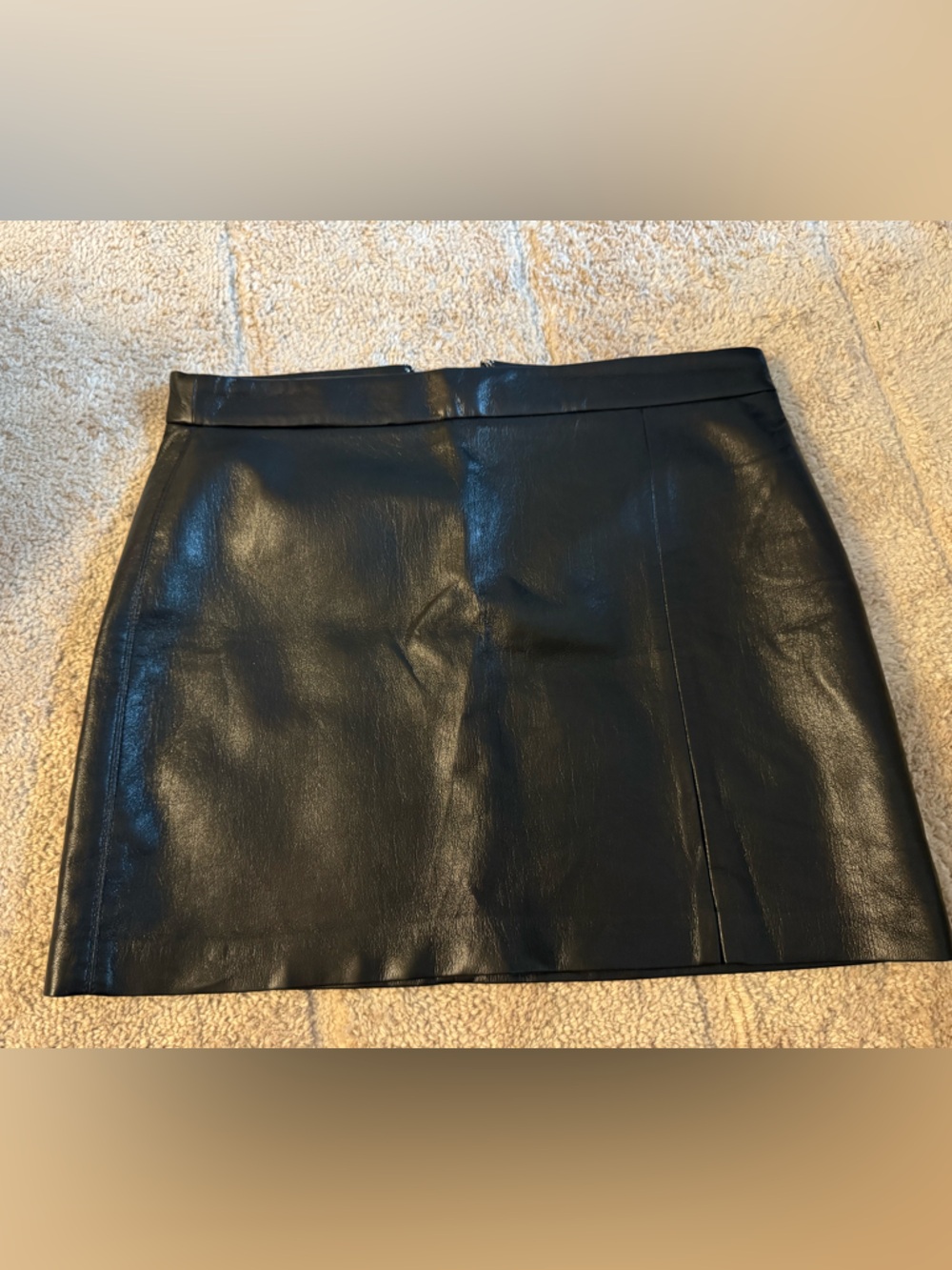 Wilfred Black Faux Leather Mini Skirt